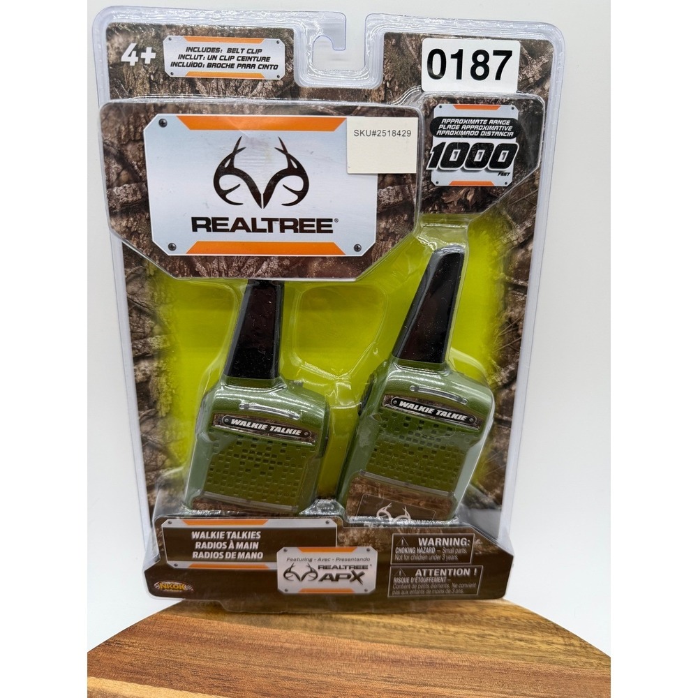 Realtree APX Walkie Talkies 1000 Foot Range Kids Camo Outdoor 2‎ Pack New 0187